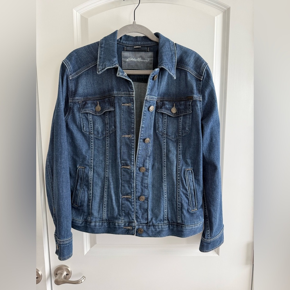 Eddie Bauer Women’s  Jean  Jacket.  Thick Denim